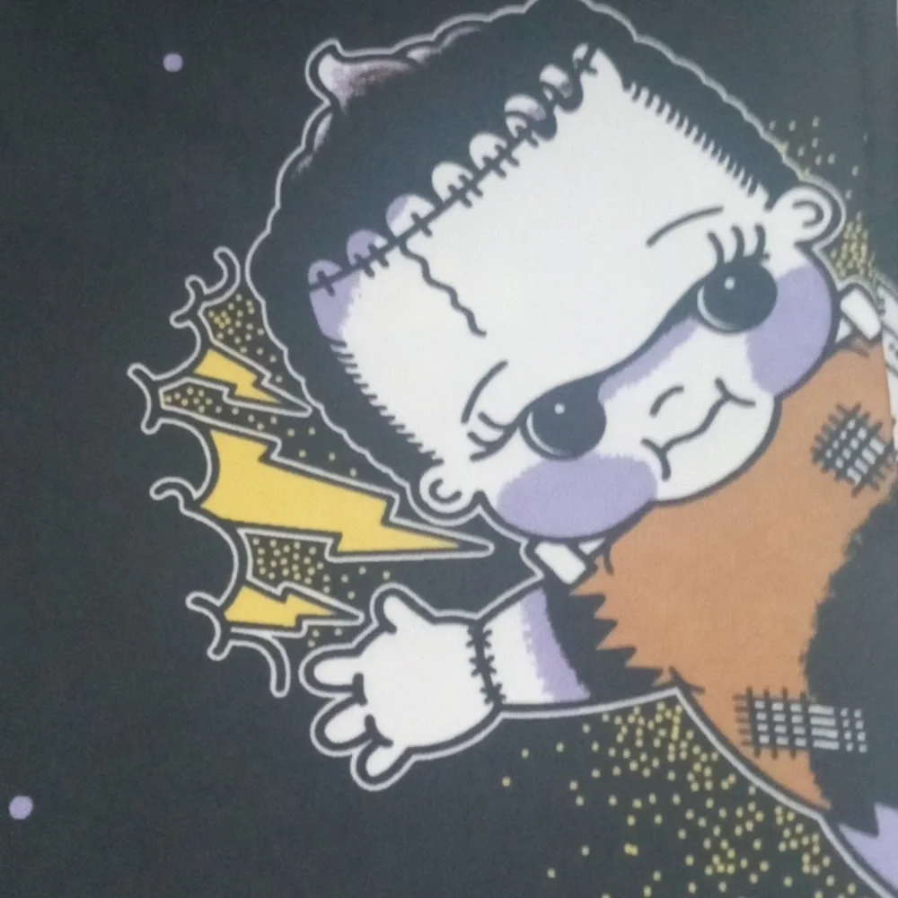 Kewpie Monsters Frankenstein Dracula Shower Curtain & Hooks New